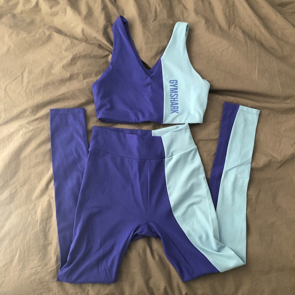 Gymshark Duo Sports Bra and Leggings - Cobalt/Blue